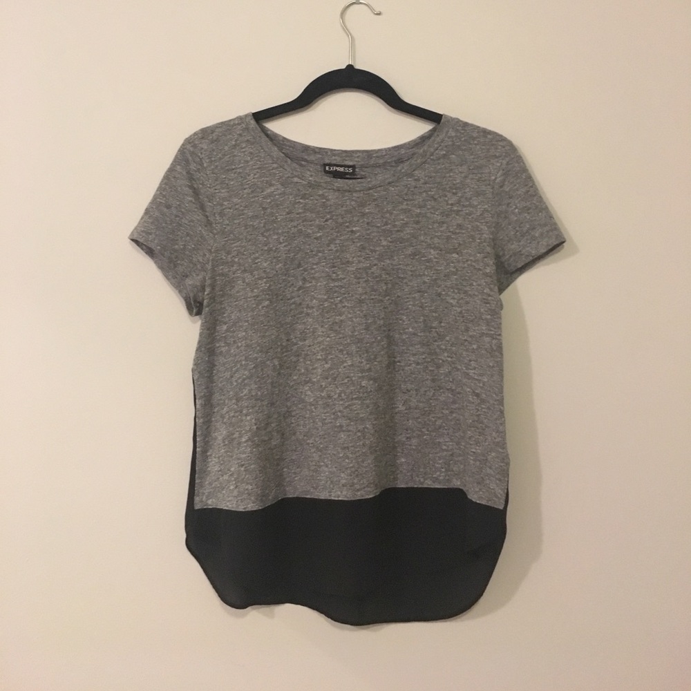 Short sleeve Express grey/black top