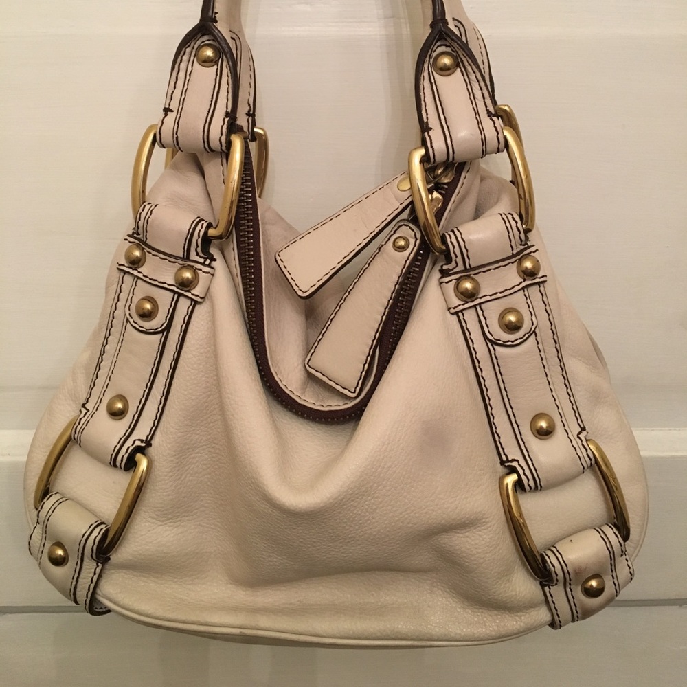 Banana Republic cream shoulder bag