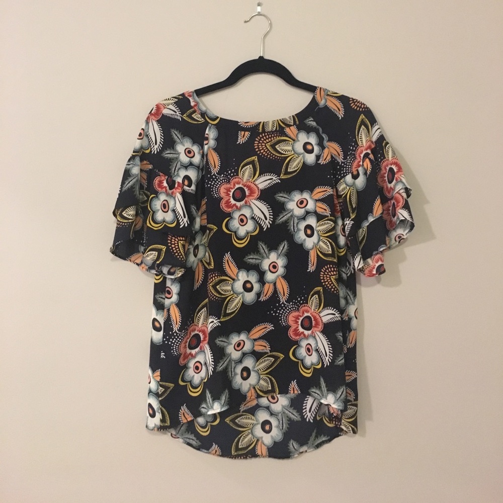 LOFT floral print blouse