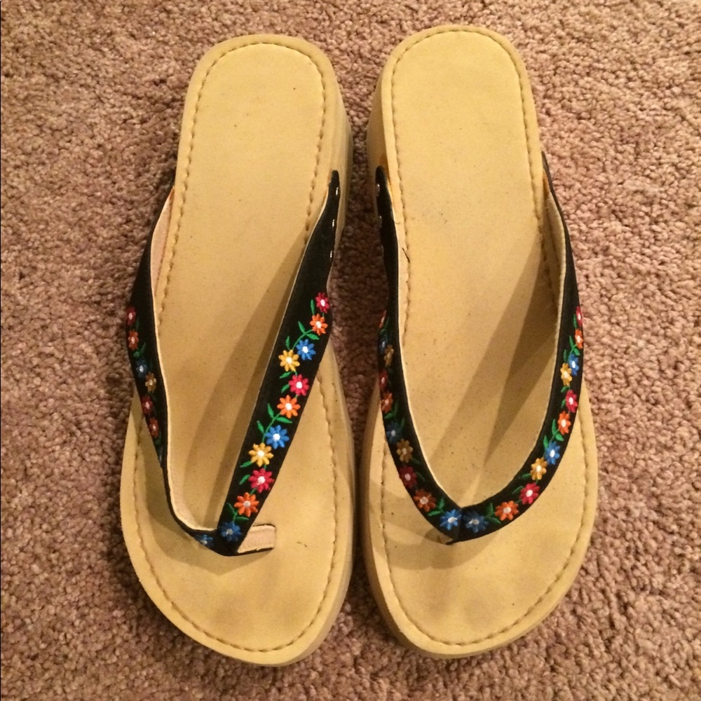 Floral Flip Flops