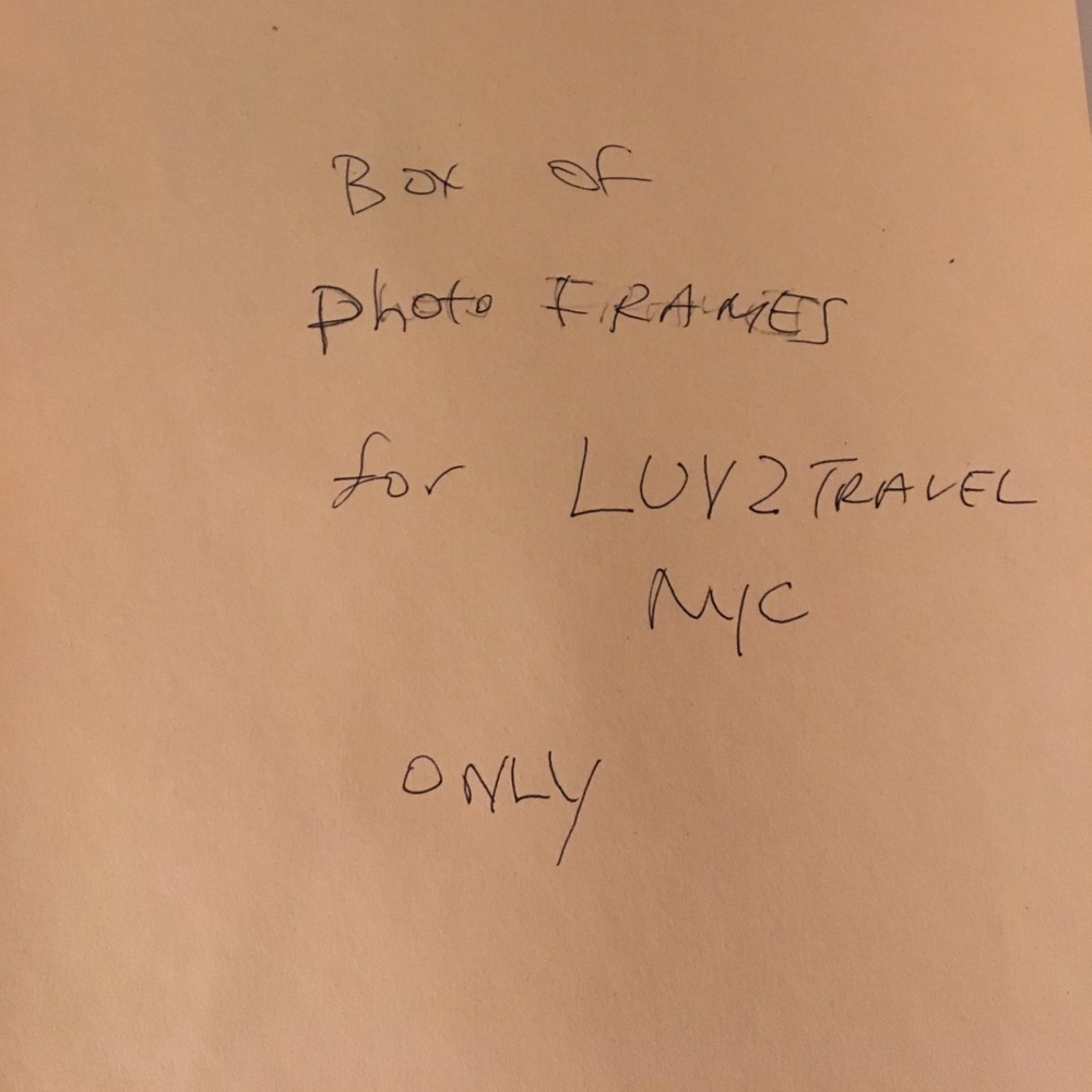 Box of photoframes for luv2travelnyc only