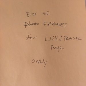 Box of photoframes for luv2travelnyc only
