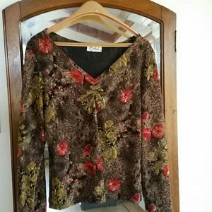 Red,gold and sparkles top
