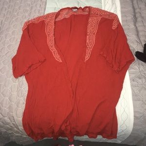 Burnt orange cardigan! Adorable! Size XL