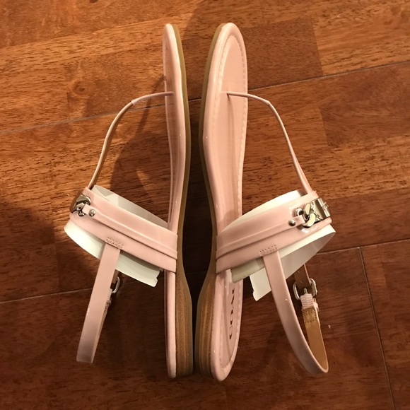 Coach Patent Leather Pale Pink Sandals - Picture 2 of 2