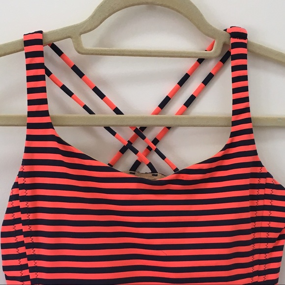 Lululemon Crisscross Back  Tank Orange & Navy - Picture 2 of 4