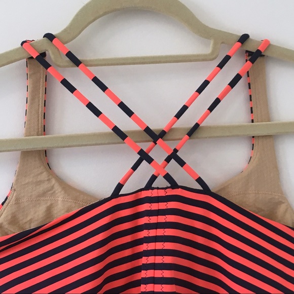 Lululemon Crisscross Back  Tank Orange & Navy - Picture 3 of 4