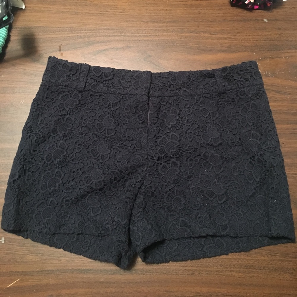 LOFT navy blue crochet lace shorts