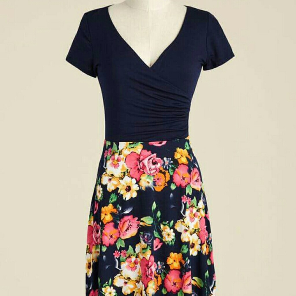 Modcloth Botanical Breakfast Floral Dress