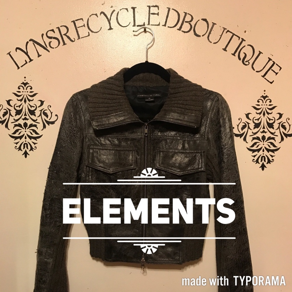 Elements by Vakko Leather Jacket! SzXS!