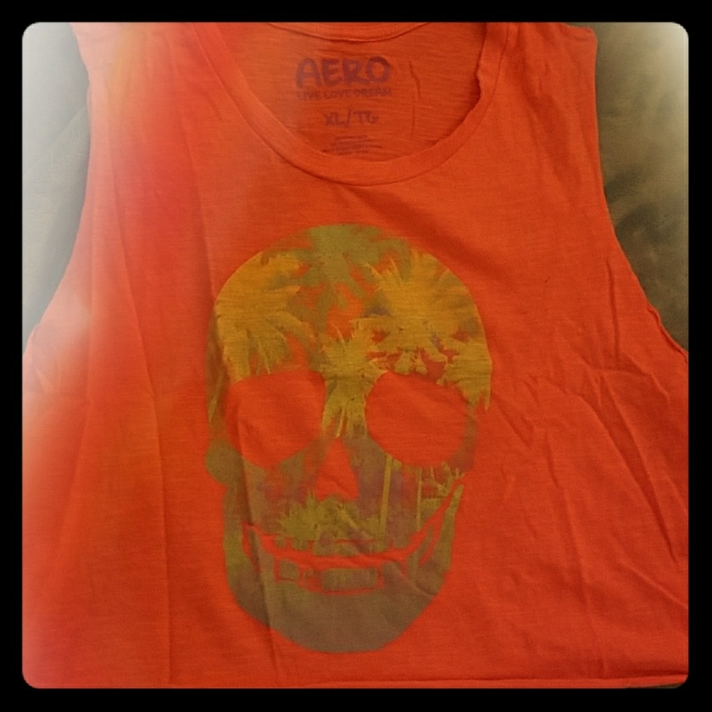 Skull crop tank