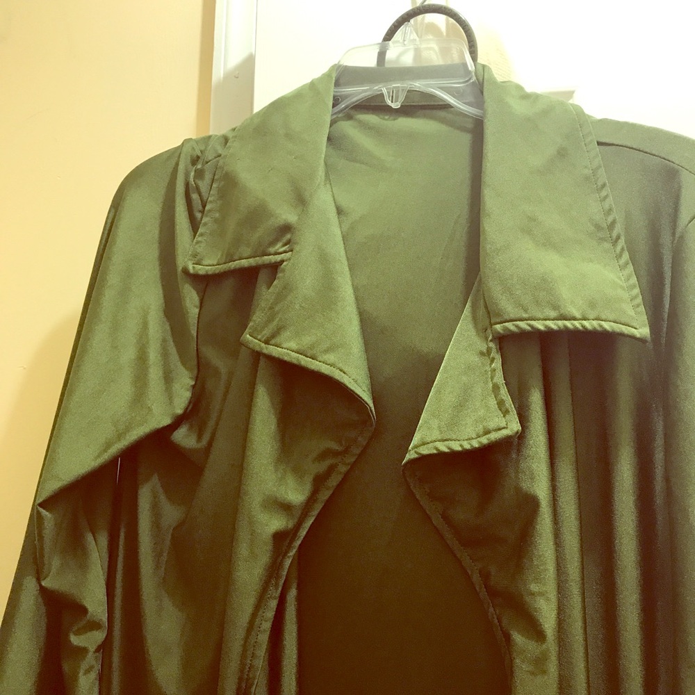 Three-quarter long  Duster jacket with gap purse