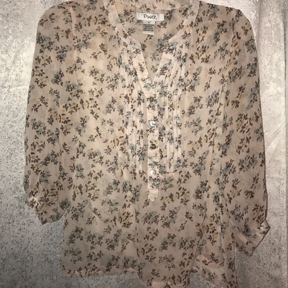 Sheer floral top