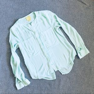 Anthropologie • Maeve brand • Turquoise Blouse