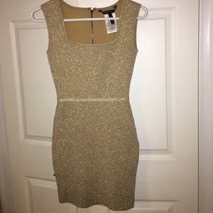 BCBG gold dress