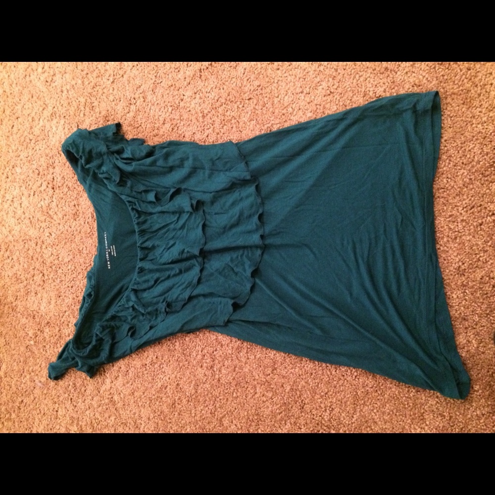 Teal Ruffle Shirt