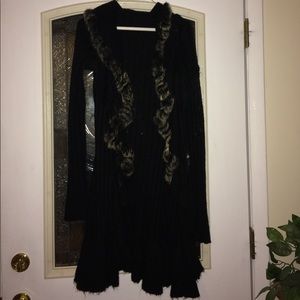Cardigan with fur