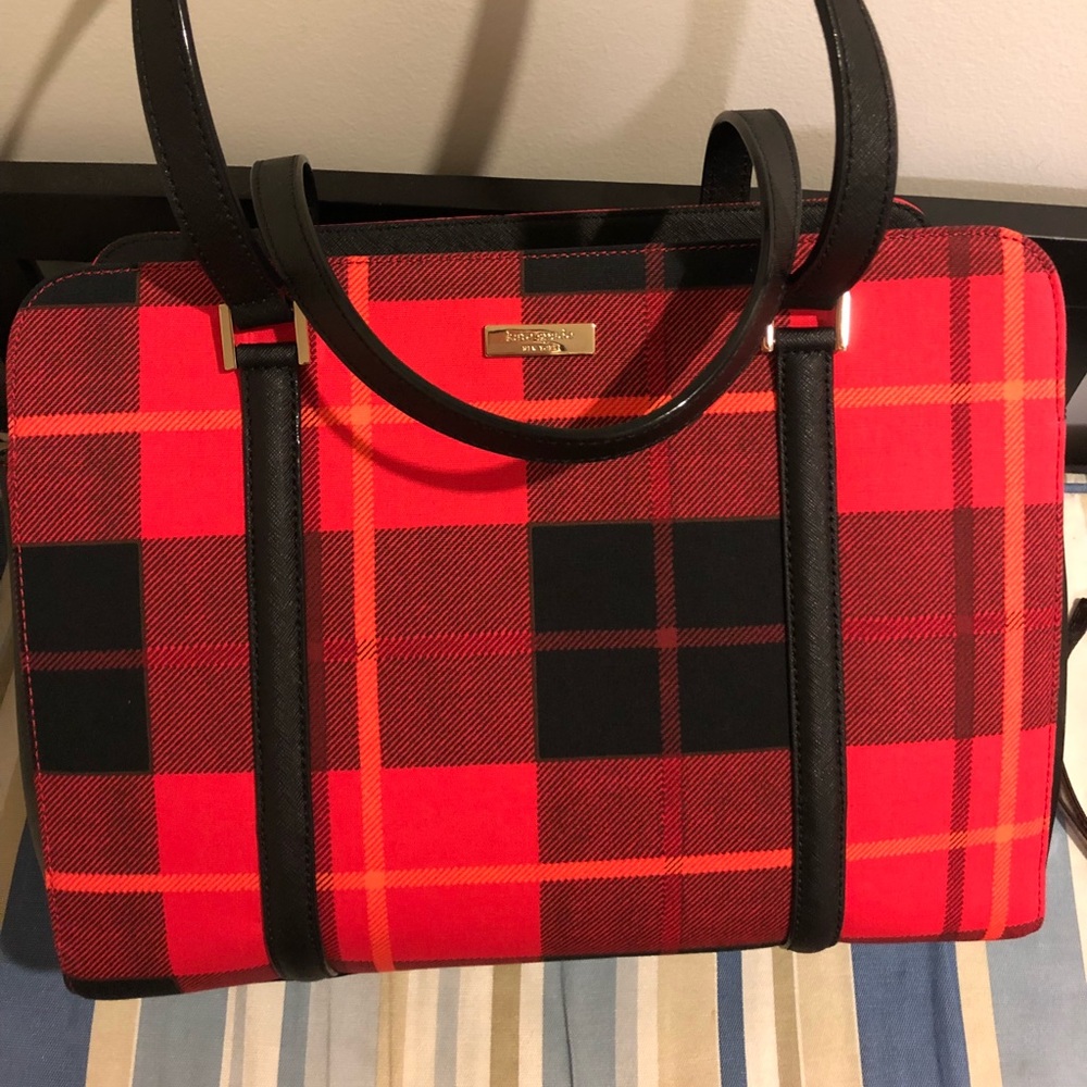 Kate Spade miles newbury lane plaid plaidred
