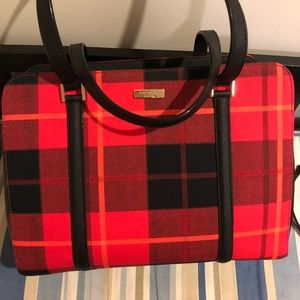 Kate Spade miles newbury lane plaid plaidred