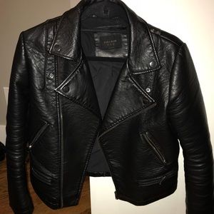 Zara leather jacket size L