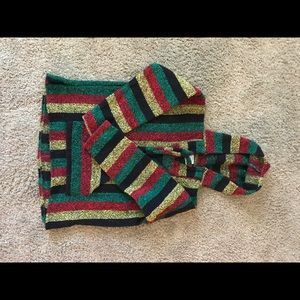 Multi Colored Mexican Hoodie Sweater Size Medium