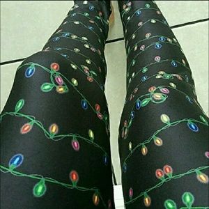 ⚠️2/$30🎄Large Christmas light legging!!!🎄