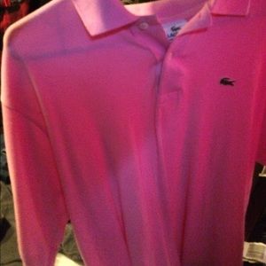 Pink Lacoste shirt size 6