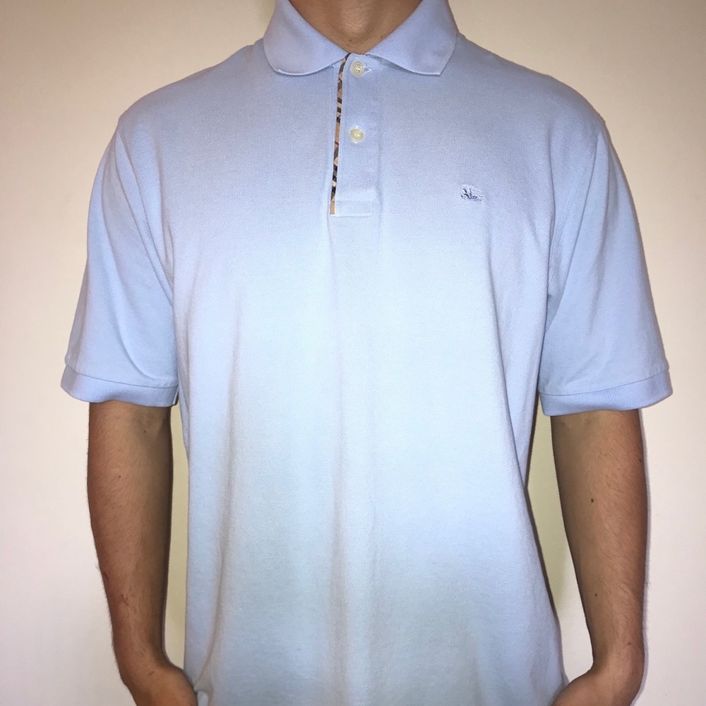 Light blue Burberry London polo