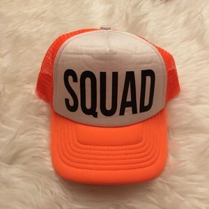 Squad Hat Neon Orange - bride squad