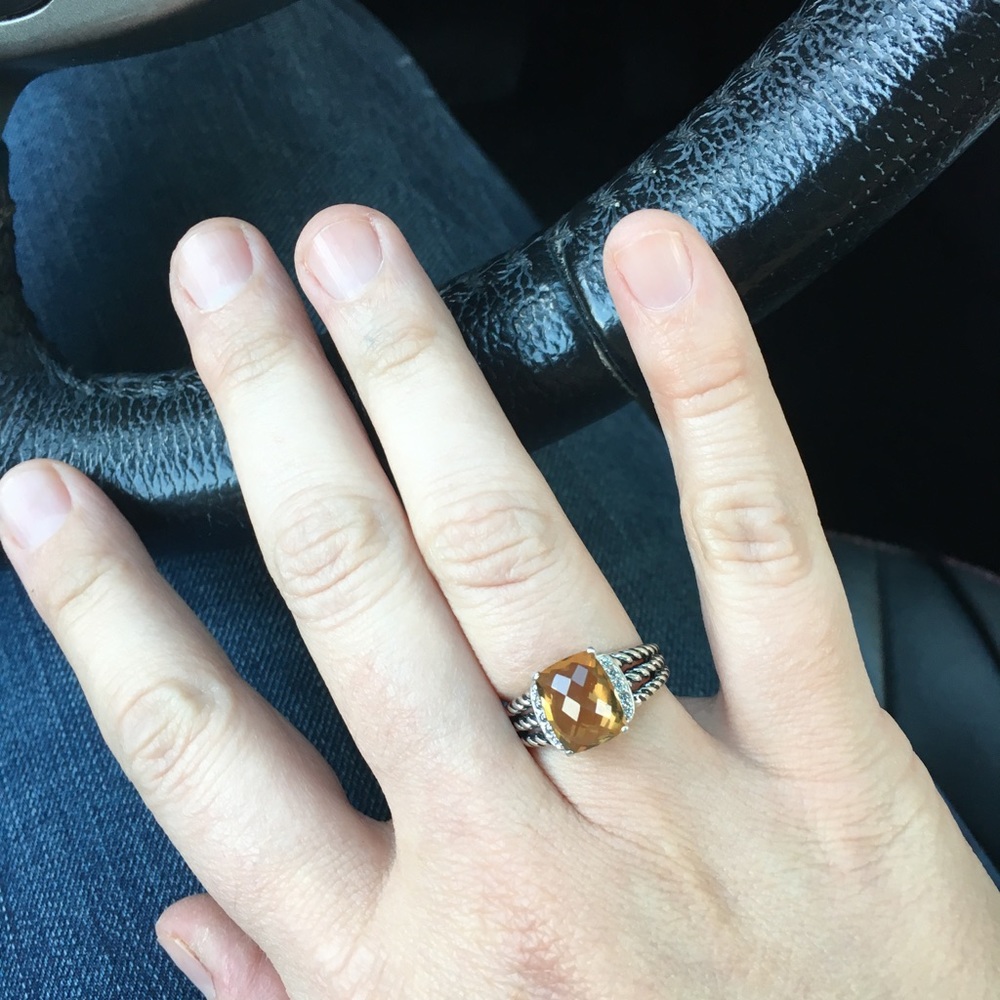 David Yurman Authentic 10x8 Citrine Ring 6.5 FIRM