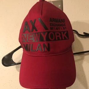 Raspberry Armani exchange hat