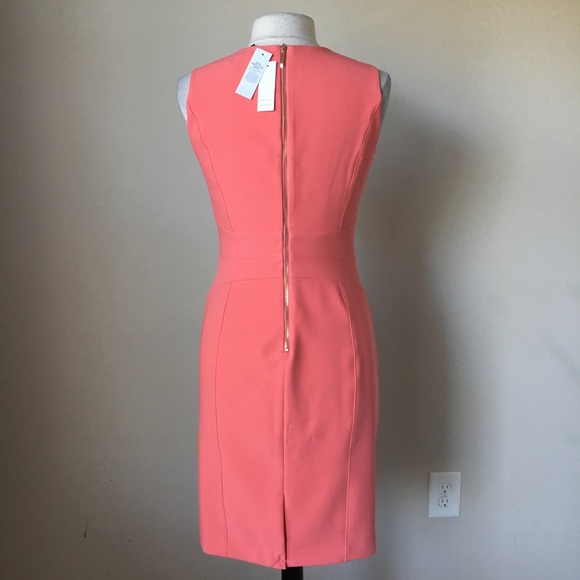 Seamed sheath gelato sleeveless Vee neck dress - Picture 3 of 3