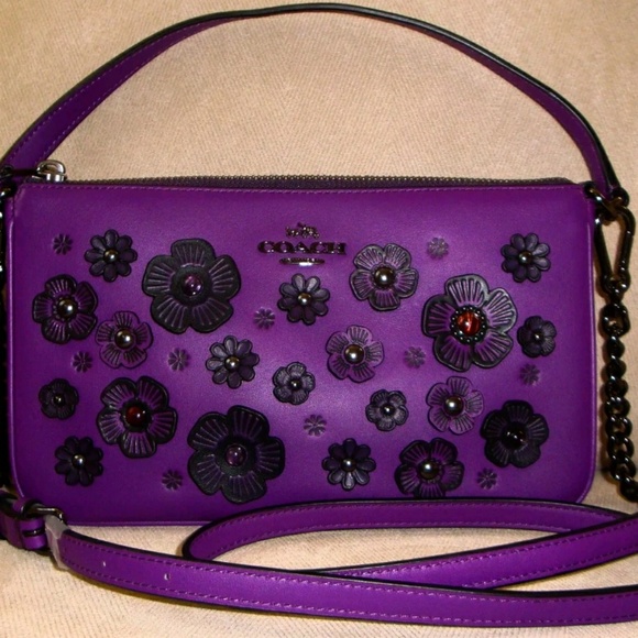 Coach Handbags - COACH NOLITA 24 Aubergine Willow Floral NEW