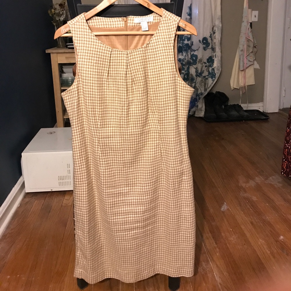 Brown houndstooth dress