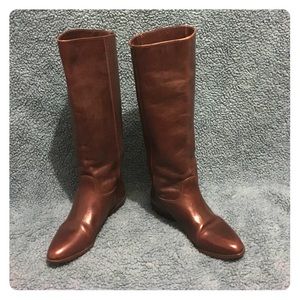 Tall brown winter boots