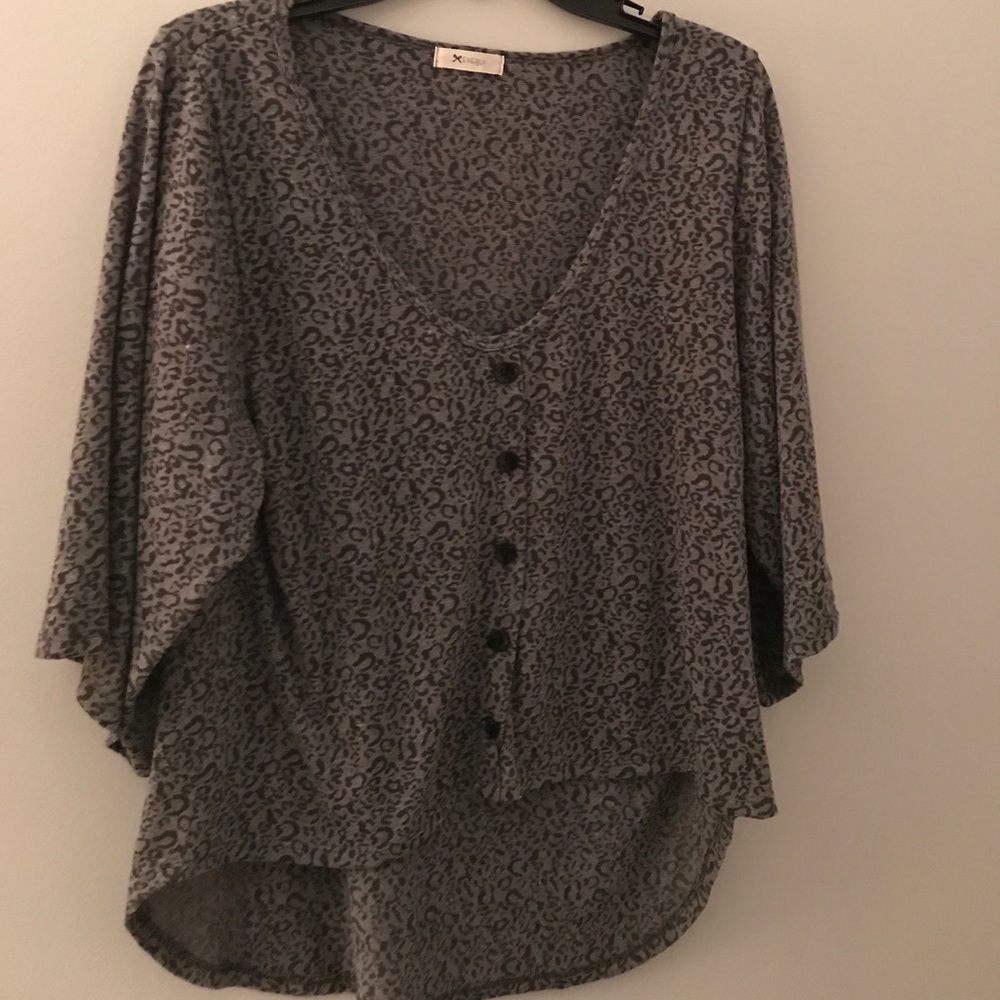 Hi-Lo Light Leopard Print Cardigan