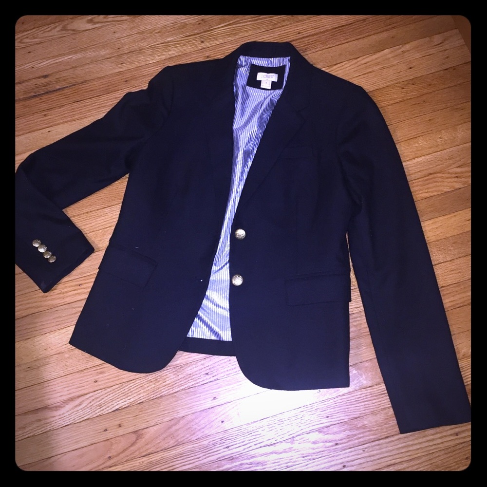J Crew Navy Blue Blazer Size 4