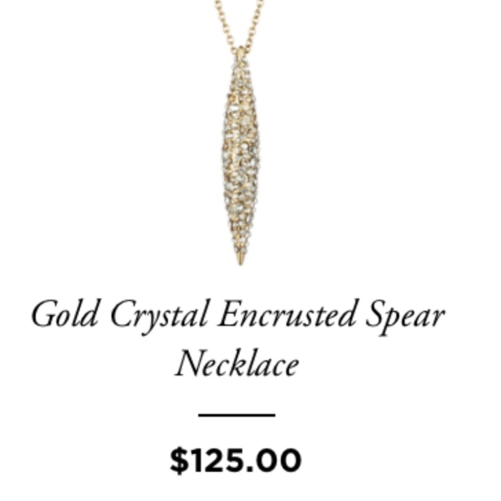 Gold crystal encrusted necklace. Alexis Bittar