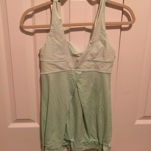 lululemon athletica Tops - Lululemon mint and stripe tank sz 6 55300 lululemon athletica Tops - Lululemon mint and stripe tank sz 6 55300