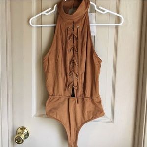 FLASH SALE High Neck Lace Bodysuite
