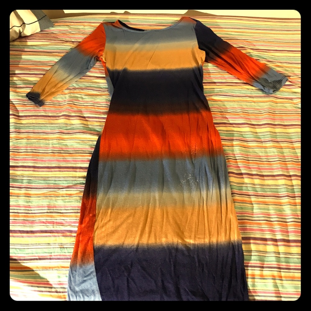 Rainbow body tight dress