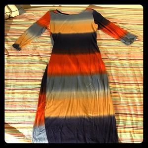 Rainbow body tight dress