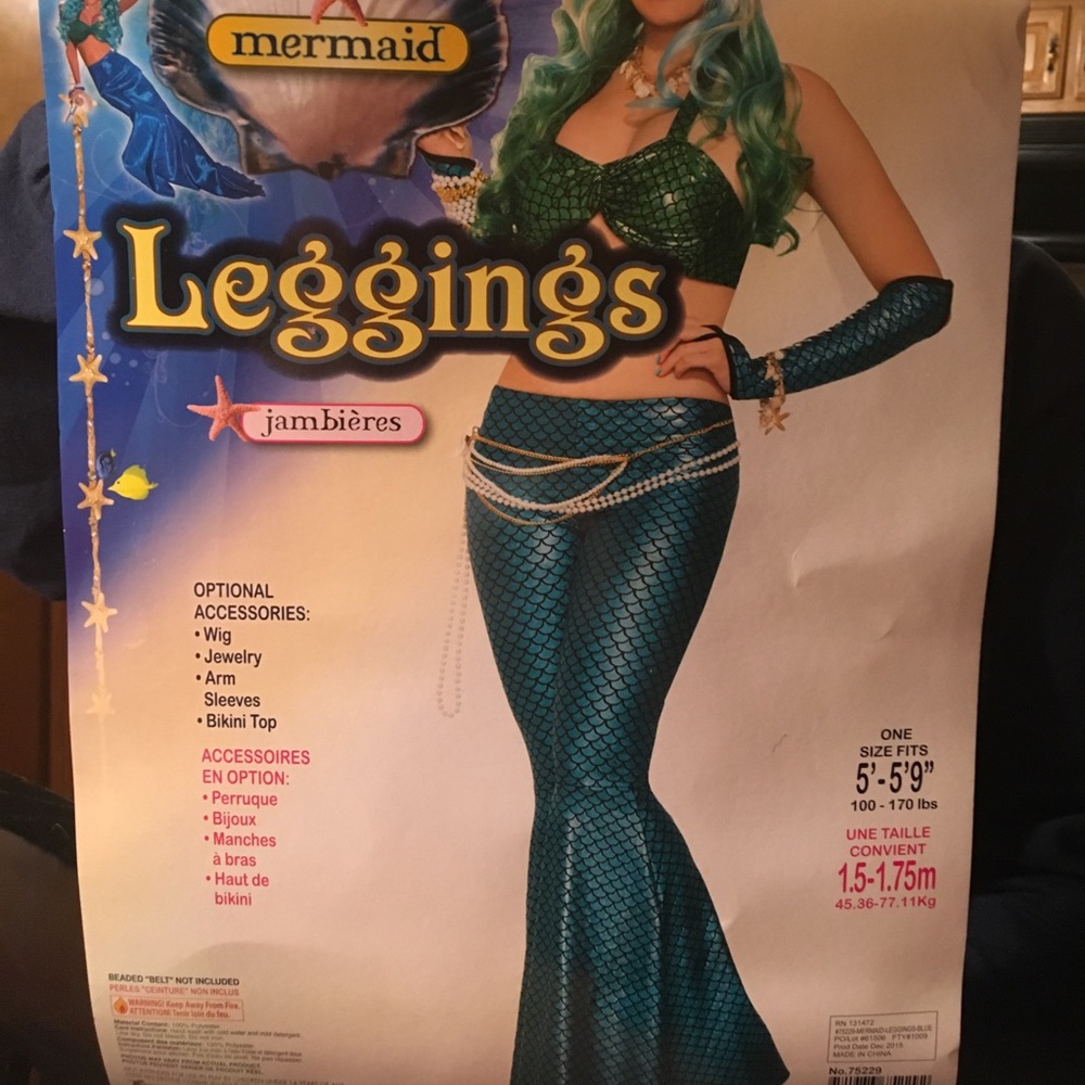 Mermaid bell bottom leggings