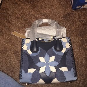 Michael Kors Blue Patchwork Mercer purse NWT