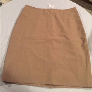 Camel colored pencil skirt