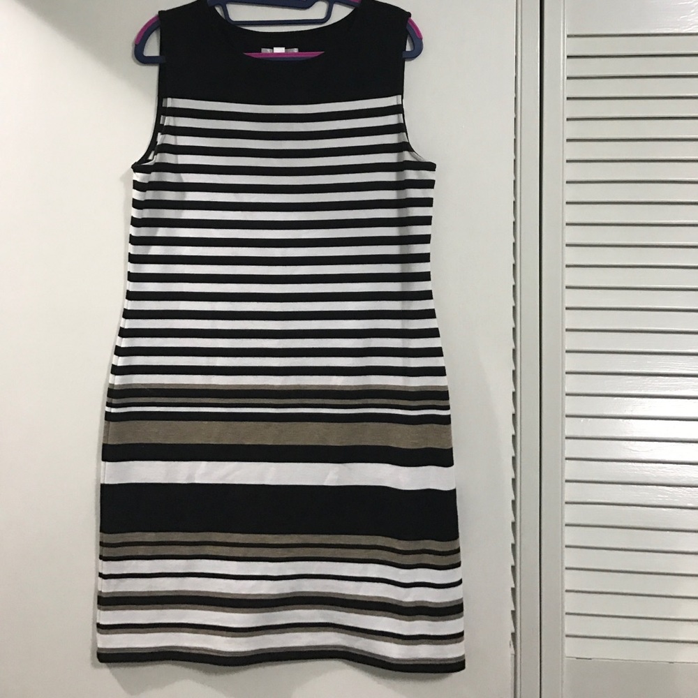 Dressbarn stripped sleeveless dress. Runs small
