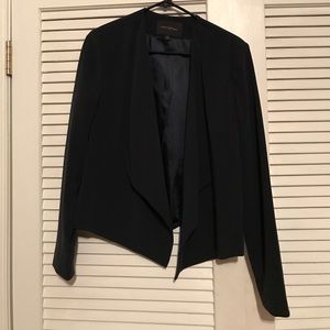 Navy buttonless blazer