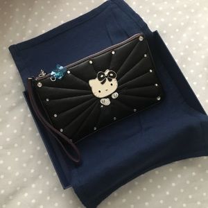 NIB Hello Kitty Swarovski Leather Wristlet