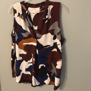 Loft Sleeveless V-neck Blouse