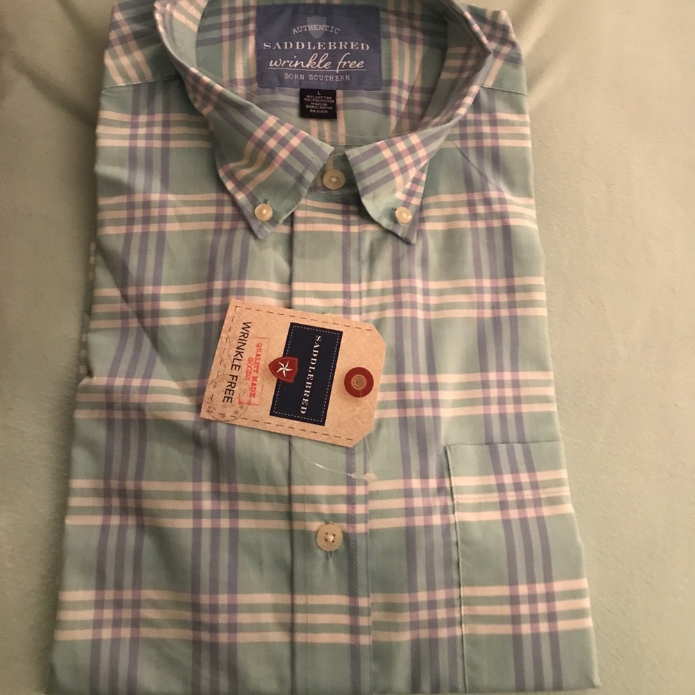 Blue Plaid Collared Shirt